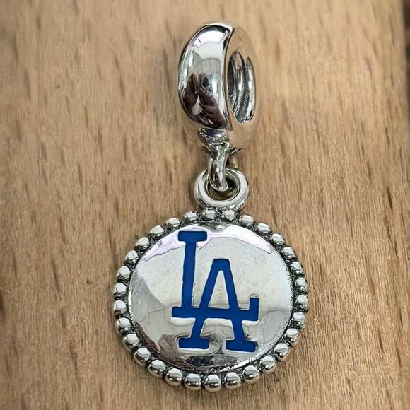 Pandora MLB LA Los Angeles Exclusive Dangle Charm, S925 Silver Bracelets - Picture 1 of 4